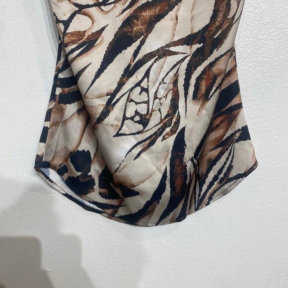 Adrienne Landau Spice Tiger Print Sleeveless Blouse Sz s - Picture 3 of 10